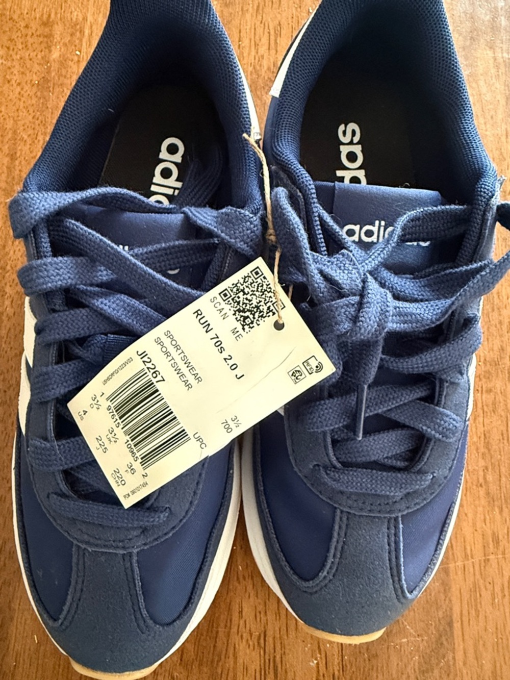 adidas Navy and White RUN 70s 2.0 Sneakers